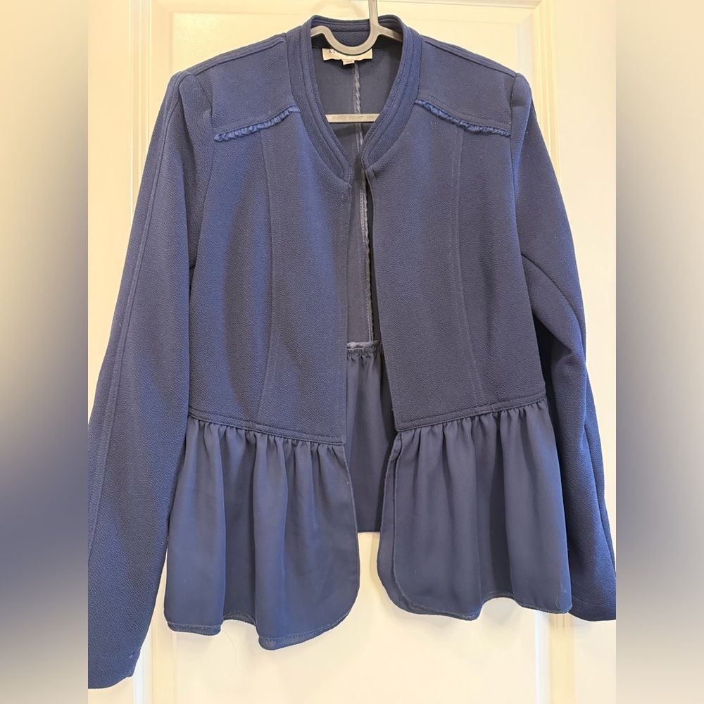 Comfy navy peplum blazer